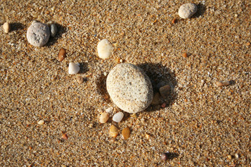 Galets sur le sable
