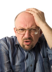 Disappointment. It is isolated on a white background.