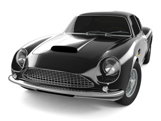 Black Classical Sports Car