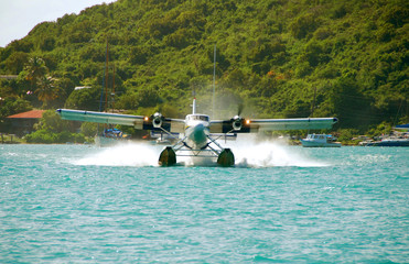 Fototapeta premium Seaplane landing