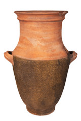 Beautiful ancient vase on a white background