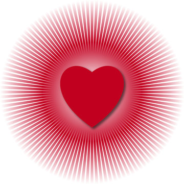 cuore con raggiera