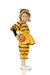The little girl in dress of a bee - 5498208