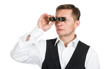 A series of photos of the man at theatre