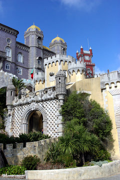 view of a reinassance castle in sintra