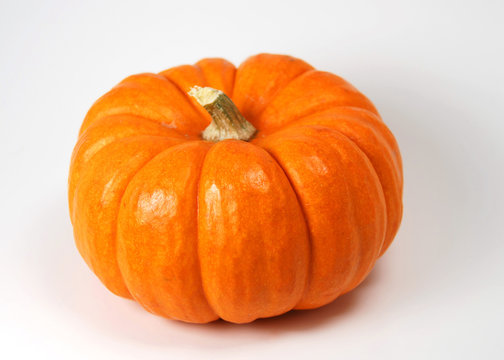 a decorative jack be little pumpkin, isolated on white.