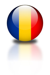 Fototapeta premium Aqua Flag - Tchad