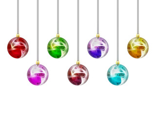 Christmas balls isolated on a white background