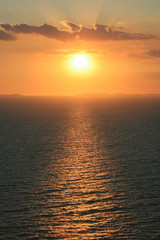 sunset over the sea