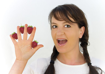 young with strawberry