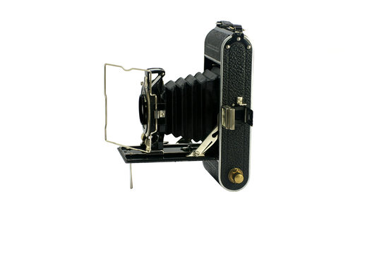 old camera isolated on the white background