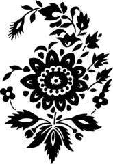 traditional flower ornament