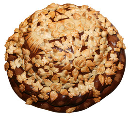Isolated Ukrainian festive bakery Holiday Bread for wedding