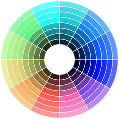 Obraz premium nuancier pastel sur fond blanc