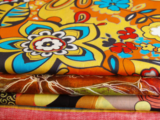 colored print textiles for sewing