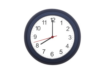 Circular clock on the isolated on white