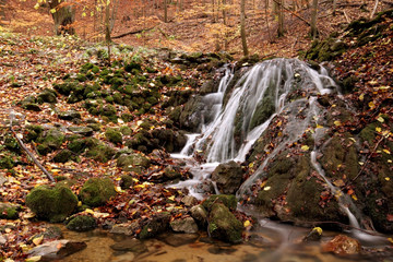 Waterfall in autumn