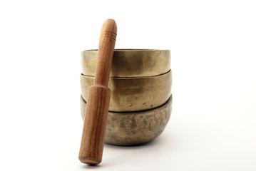 Three singing bowls