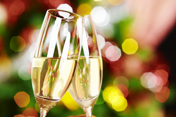 two wineglasses