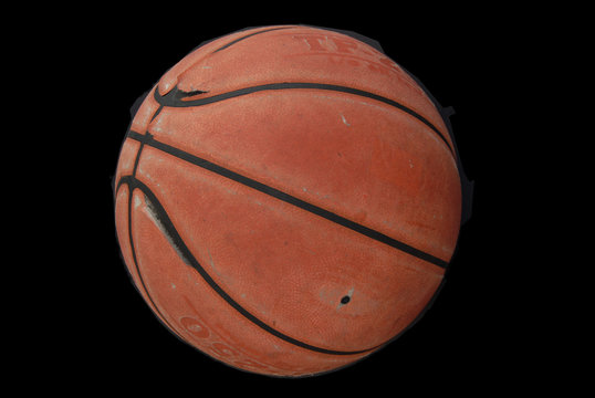 worn-out basketball