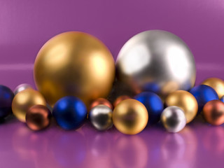 Spheres of colors.