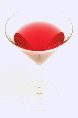 Cocktail Glass with Red Liquid