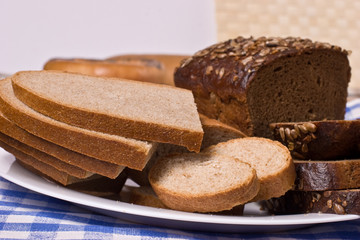 still life with various baked bread
