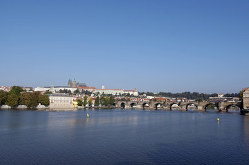 Fototapeta premium Prague castle and Charles bridge