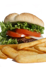 Hamburger and French Fries