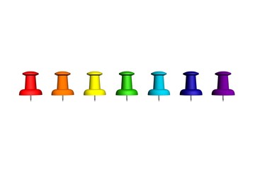 Colorfull pushpins