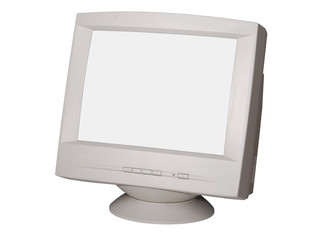 CRT monitor - light gray display