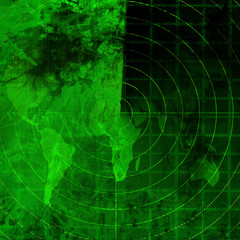 Green radar screen