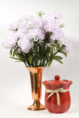 Bouquet of Flowers and Candle