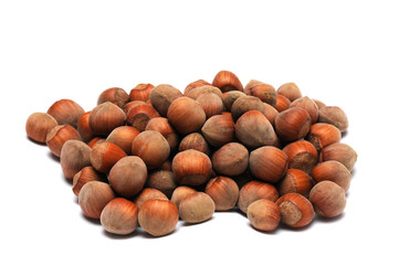 Hazelnuts isolated