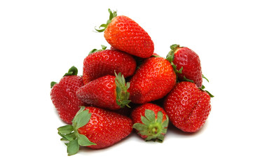 Isolated group of Strawberries