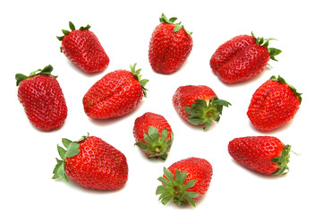 Obraz na płótnie Canvas Delicious fresh Strawberries isolated