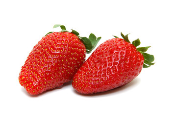 Two delicious Strawberries