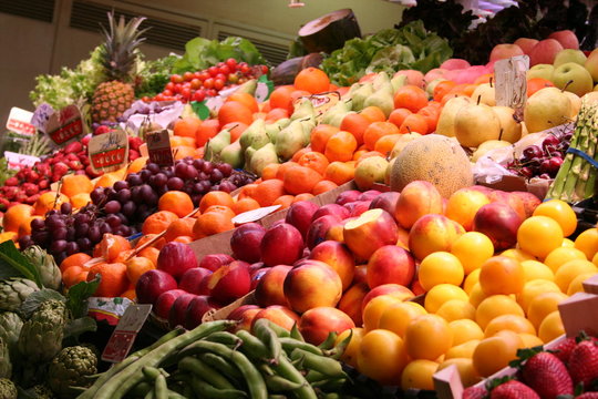 Fruits in Market-hall, Spain