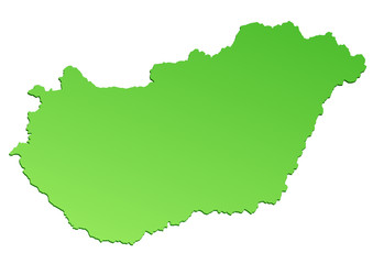 Carte de la Hongrie verte