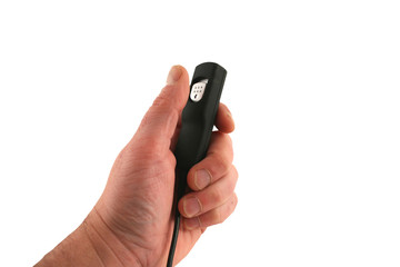Fototapeta premium Hand with remote shutter switch