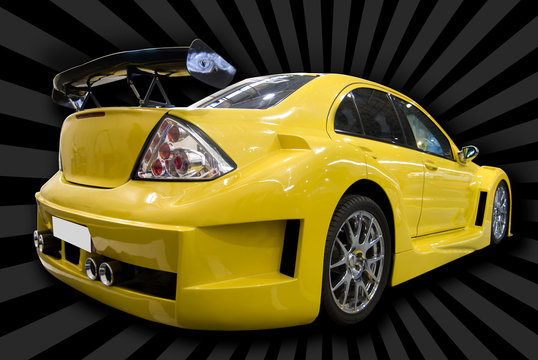 Yellow Customized Car