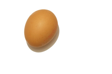 Brown egg isolated on white