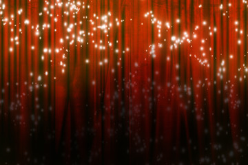 Movie or theater curtain with glitters