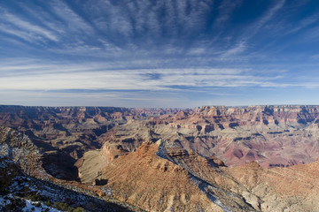 View from Watch Tower on Grand Canyon in Winter, Arizona
