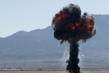 Airforce bombing exercising during airshow in Nevada