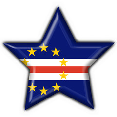 Cabo Verde button flag star shape