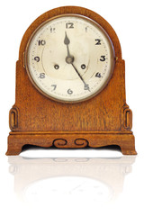 old clock isolated on a white background © johnnychaos