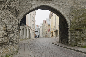 Street of city of Tallinn