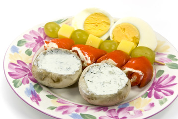 gefüllte lachs-röllchen mit gefüllten champignons 3