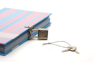 Notebook with the lock
